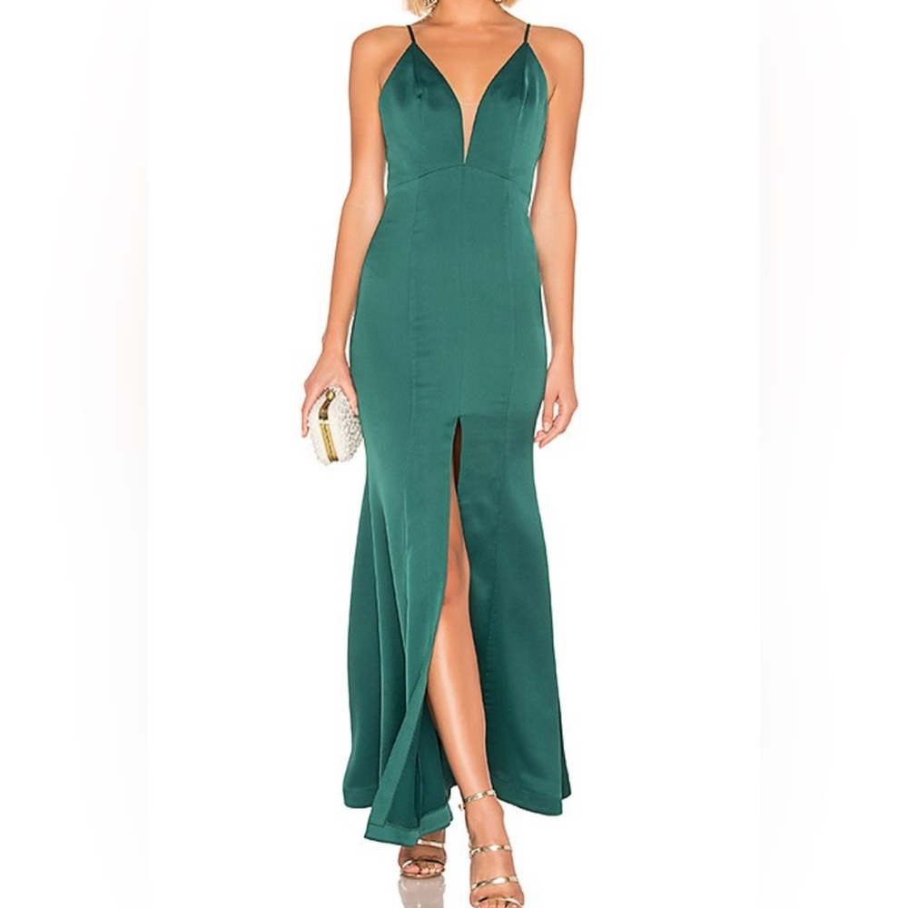 NBD Trent Emerald Gown in XXS—Altered